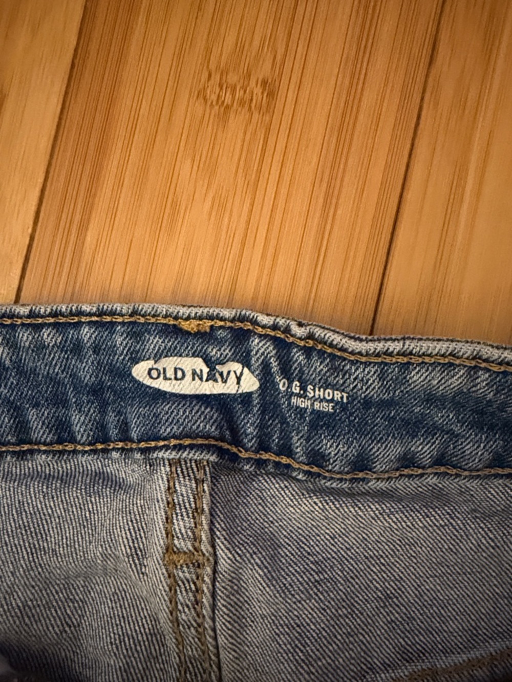Old Navy Blue High-Rise Denim Shorts - Picture 2 of 4